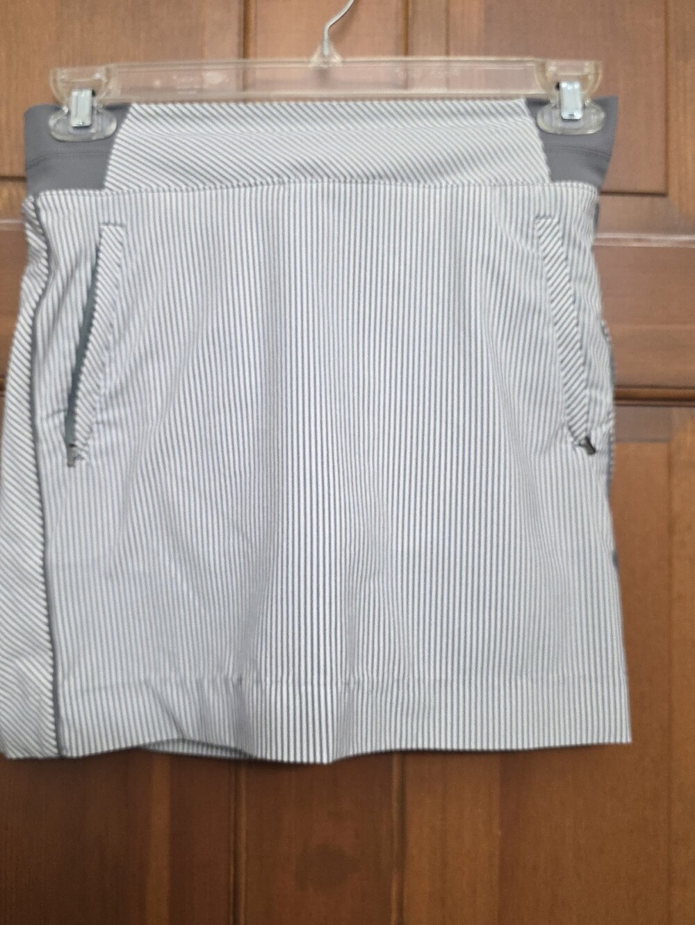 Gray and White Pinstripe Women’s Skirt Athleta